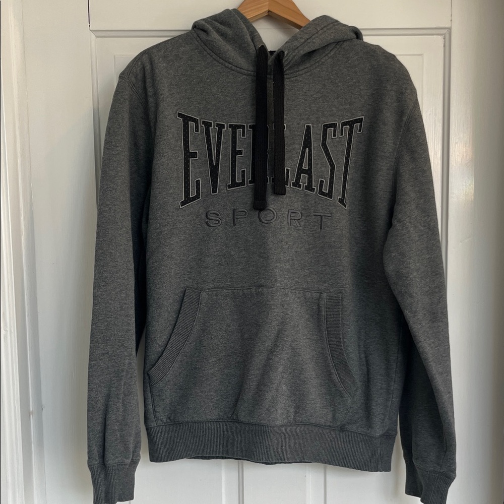Everlast Sport Men's Charcoal and Black Hoodie Size Medium